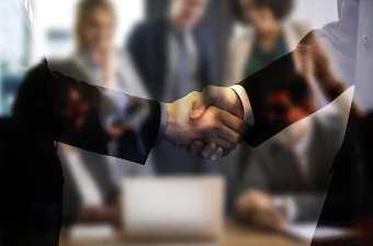 Technology Partnership Handshake